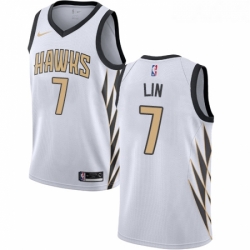 Womens Nike Atlanta Hawks 7 Jeremy Lin Swingman White NBA Jersey City Edition 