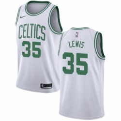 Womens Nike Boston Celtics 35 Reggie Lewis Authentic White NBA Jersey Association Edition 