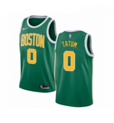 Youth Nike Boston Celtics 0 Jayson Tatum Green Swingman Jersey Earned Edition 