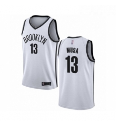 Womens Brooklyn Nets 13 Dzanan Musa Swingman White Basketball Jersey Association Edition 