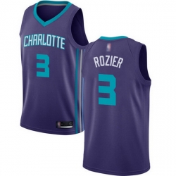 Hornets  3 Terry Rozier Purple Basketball Jordan Swingman Statement Edition Jersey