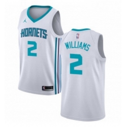 Womens Nike Jordan Charlotte Hornets 2 Marvin Williams Swingman White NBA Jersey Association Edition