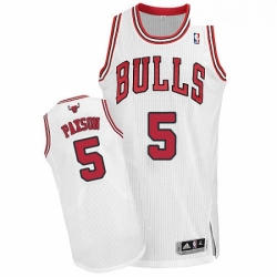 Youth Adidas Chicago Bulls 5 John Paxson Authentic White Home NBA Jersey 