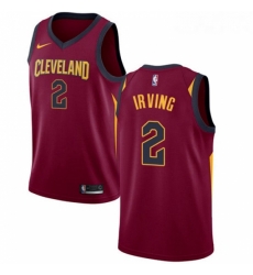 Womens Nike Cleveland Cavaliers 2 Kyrie Irving Swingman Maroon Road NBA Jersey Icon Edition