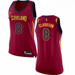 Womens Nike Cleveland Cavaliers 8 Jordan Clarkson Swingman Maroon NBA Jersey Icon Edition 