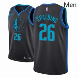 Men NBA 2018 19 Dallas Mavericks 26 Ray Spalding City Edition Anthracite Jersey 