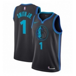 Womens Nike Dallas Mavericks 1 Dennis Smith Jr Swingman Charcoal NBA Jersey City Edition