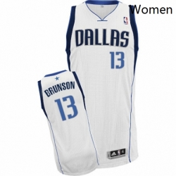 Womens Nike Dallas Mavericks 13 Jalen Brunson Authentic White Home NBA Jersey Association Edition 