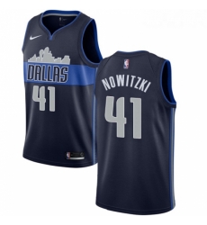 Youth Nike Dallas Mavericks 41 Dirk Nowitzki Authentic Navy Blue NBA Jersey Statement Edition