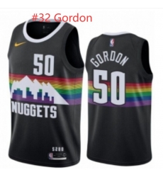 Men Denver Nuggets 32 Aaron Gordon Black City Edition Stitched Basketball Jersey Men Denver Nuggets 32 Aaron Gordon Black City Edition Stitched Basketball Jersey