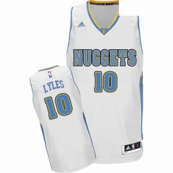 Mens Adidas Denver Nuggets 10 Trey Lyles Swingman White Home NBA Jersey 