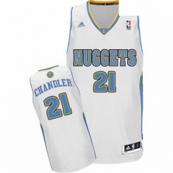 Mens Adidas Denver Nuggets 21 Wilson Chandler Swingman White Home NBA Jersey