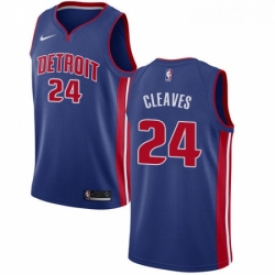 Womens Nike Detroit Pistons 24 Mateen Cleaves Swingman Royal Blue Road NBA Jersey Icon Edition