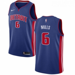 Womens Nike Detroit Pistons 6 Terry Mills Swingman Royal Blue Road NBA Jersey Icon Edition