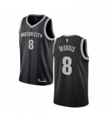 Youth Detroit Pistons 8 Markieff Morris Swingman Black Basketball Jersey City Edition 