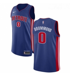 Youth Nike Detroit Pistons 0 Andre Drummond Authentic Royal Blue Road NBA Jersey Icon Edition