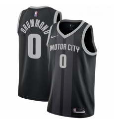 Youth Nike Detroit Pistons 0 Andre Drummond Swingman Black NBA Jersey City Edition