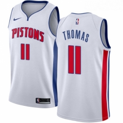 Youth Nike Detroit Pistons 11 Isiah Thomas Swingman White Home NBA Jersey Association Edition