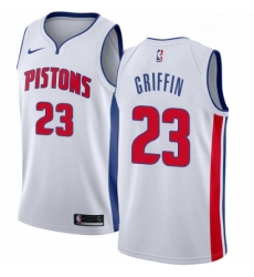 Youth Nike Detroit Pistons 23 Blake Griffin Authentic White NBA Jersey Association Edition 