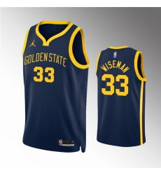 Men Golden State Warriors 33 James Wiseman Navy Statement EditionStitched Jersey