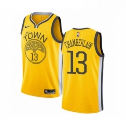 Womens Nike Golden State Warriors 13 Wilt Chamberlain Yellow Swingman Jersey Earned Edition