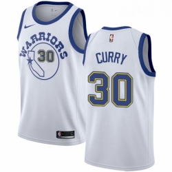 Womens Nike Golden State Warriors 30 Stephen Curry Authentic White Hardwood Classics NBA Jersey