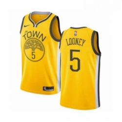 Womens Nike Golden State Warriors 5 Kevon Looney Yellow Swingman Jersey Earned Edition