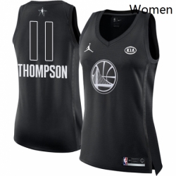 Womens Nike Jordan Golden State Warriors 11 Klay Thompson Swingman Black 2018 All Star Game NBA Jersey