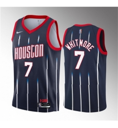 Men Houston Rockets 7 Cam Whitmore Navy 2023 Draft Classic Edition Stitched Basketball Jersey