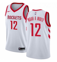 Womens Nike Houston Rockets 12 Luc Mbah a Moute Authentic White Home NBA Jersey Association Edition 