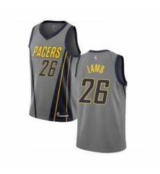 Womens Indiana Pacers 26 Jeremy Lamb Swingman Gray Basketball Jersey City Edition 