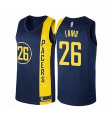 Womens Indiana Pacers 26 Jeremy Lamb Swingman Navy Blue Basketball Jersey City Edition 