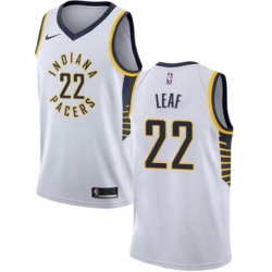 Youth Nike Indiana Pacers 22 T J Leaf Authentic White NBA Jersey Association Edition 