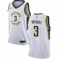 Youth Nike Indiana Pacers 3 Aaron Holiday Swingman White NBA Jersey Association Edition 