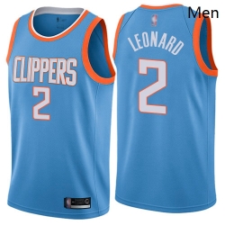 Clippers #2 Kawhi Leonard Blue Basketball Swingman City Edition Jersey