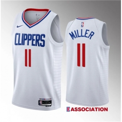 Men Los Angeles Clippers 11 Jordan Miller White 2023 Draft Association Edition Stitched Jersey
