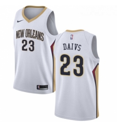 Womens Nike New Orleans Pelicans 23 Anthony Davis Swingman White Home NBA Jersey Association Edition