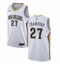 Womens Nike New Orleans Pelicans 27 Jordan Crawford Swingman White Home NBA Jersey Association Edition 