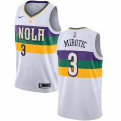 Youth Nike New Orleans Pelicans 3 Nikola Mirotic Swingman White NBA Jersey City Edition 