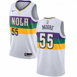 Youth Nike New Orleans Pelicans 55 ETwaun Moore Swingman White NBA Jersey City Editio