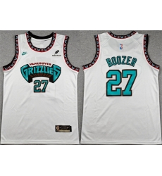 Men Memphis Grizzlies 27 Cameron Boozer White 2026 Draft Stitched Jersey Men Memphis Grizzlies 27 Cameron Boozer White 2026 Draft Stitched Jersey
