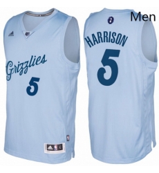 Mens Memphis Grizzlies 5 Andrew Harrison Light Blue 2016 2017 Christmas Day NBA Swingman Jersey 