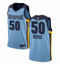 Mens Nike Memphis Grizzlies 50 Bryant Reeves Swingman Light Blue NBA Jersey Statement Edition