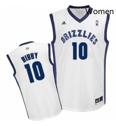 Womens Adidas Memphis Grizzlies 10 Mike Bibby Swingman White Home NBA Jersey 