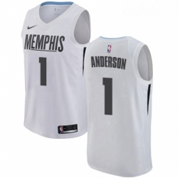 Womens Nike Memphis Grizzlies 1 Kyle Anderson Swingman White NBA Jersey City Edition 