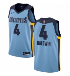 Womens Nike Memphis Grizzlies 4 Wade Baldwin Swingman Light Blue NBA Jersey Statement Edition 