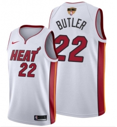 Men's Miami Heat #22 Jimmy Butler White 2020 Finals Bound Association Edition Stitched NBA Jersey