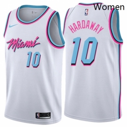 Womens Nike Miami Heat 10 Tim Hardaway Swingman White NBA Jersey City Edition