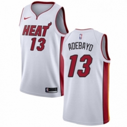 Womens Nike Miami Heat 13 Edrice Adebayo Authentic NBA Jersey Association Edition 