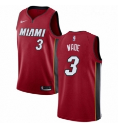 Youth Nike Miami Heat 3 Dwyane Wade Swingman Red NBA Jersey Statement Edition